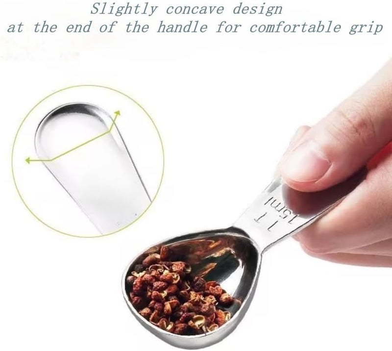 CoaGu Coffee Scoop 18/8 Stainless Steel Tablespoon (1pc 15ml with Magnet Measurement Metric Conversion Chart) - Image 5